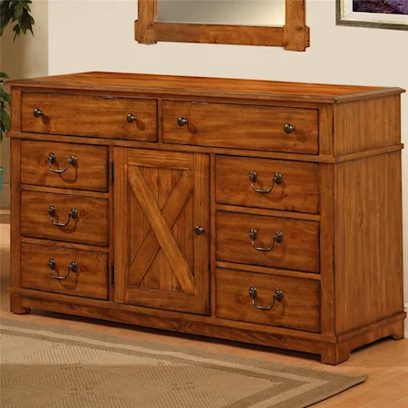 Dresser with Eight Drawers and One Door